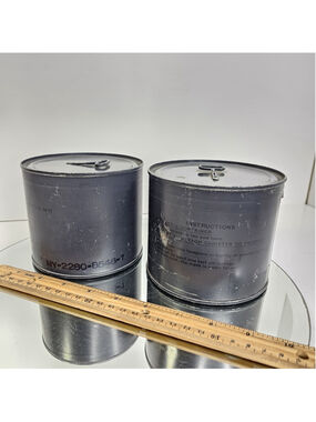 Vintage M11 Gas Mask Canister Filter 2pcs Metal Containers NY-2280-8548-7 USA